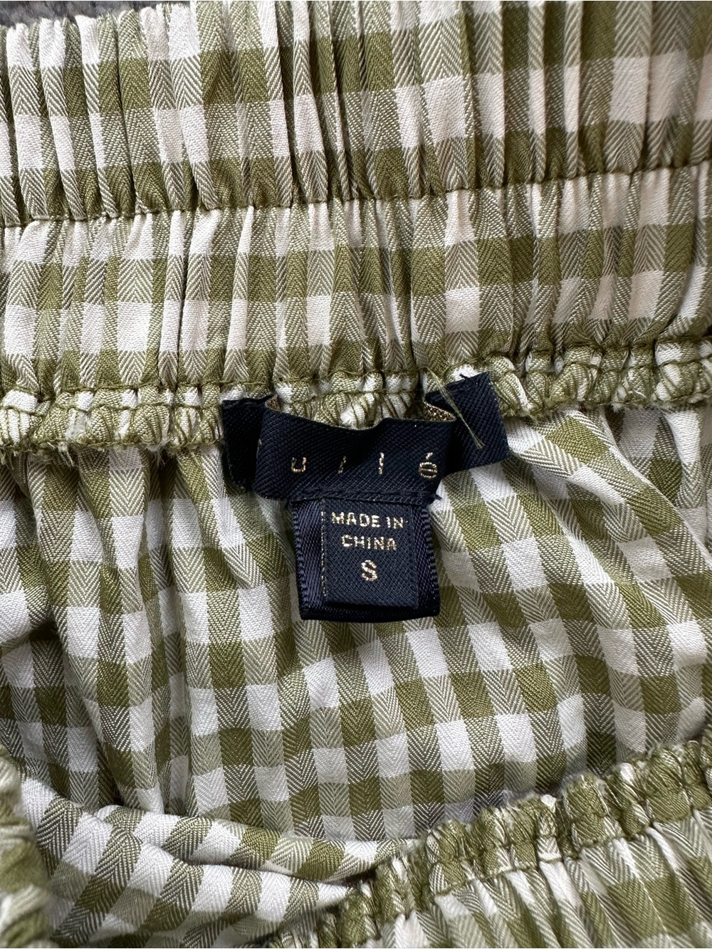Green Gingham Two-Piece Crop Top & Maxi Skirt Set - Picture 3 of 4